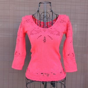 Free People 3/4 Sleeve Seamless Texture To size xs